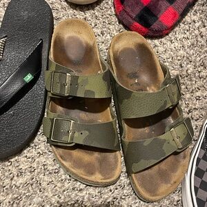 Birkenstock Olive Camouflage Sandals